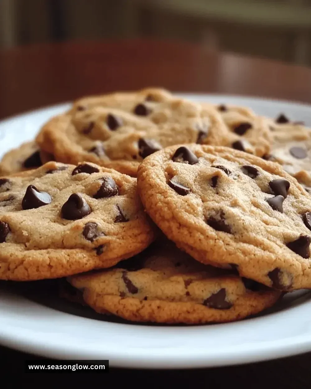 Delicious classic chocolate chip cookies fresh out of the oven