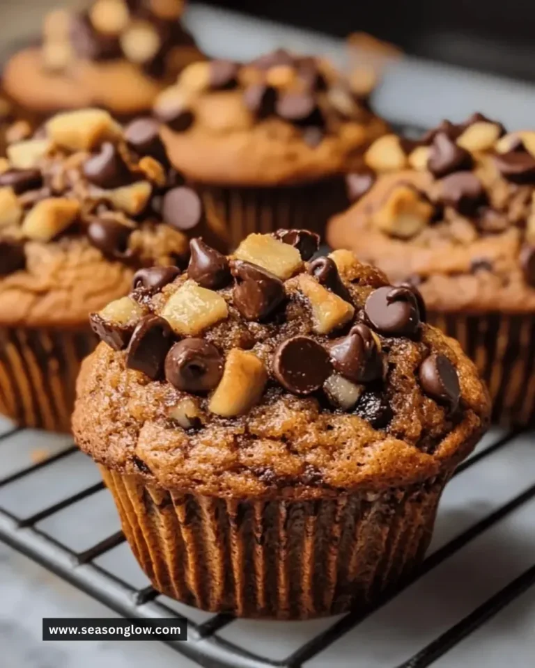 Easy banana chocolate chip muffins fresh out of the oven