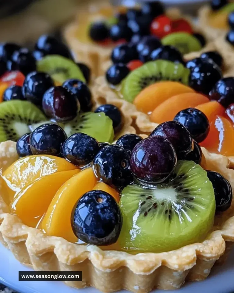 Irresistible mini fruit tartlets topped with fresh berries and cream