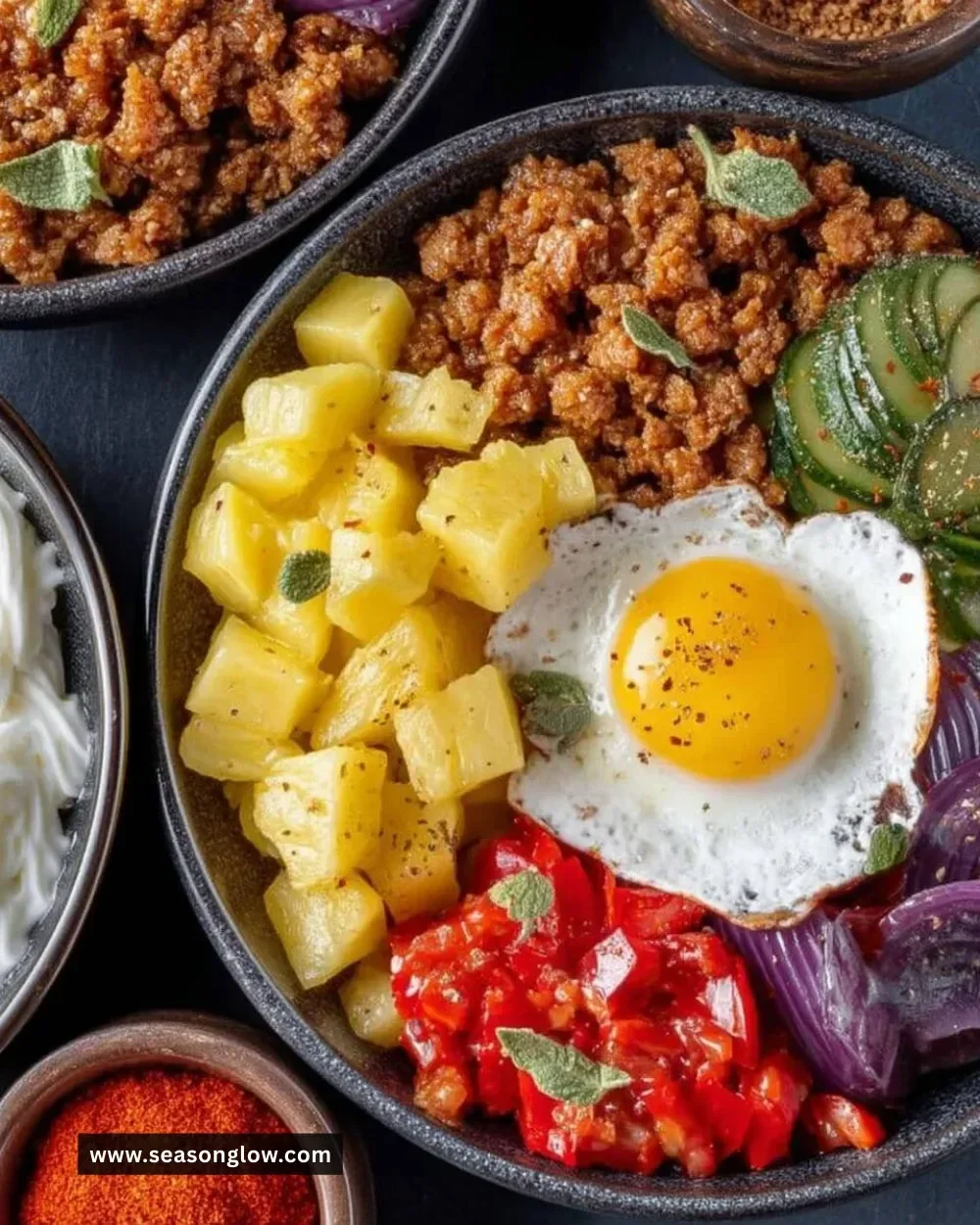 Colorful and nutritious meal prep breakfast bowls ready for serving