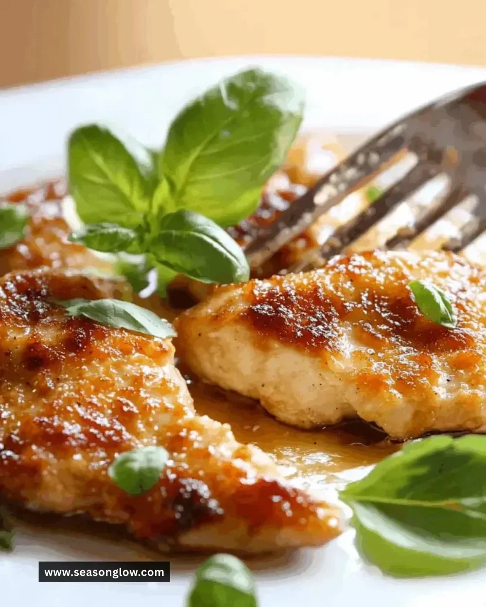 Melt in Your Mouth Chicken Breast plated with herbs and vegetables