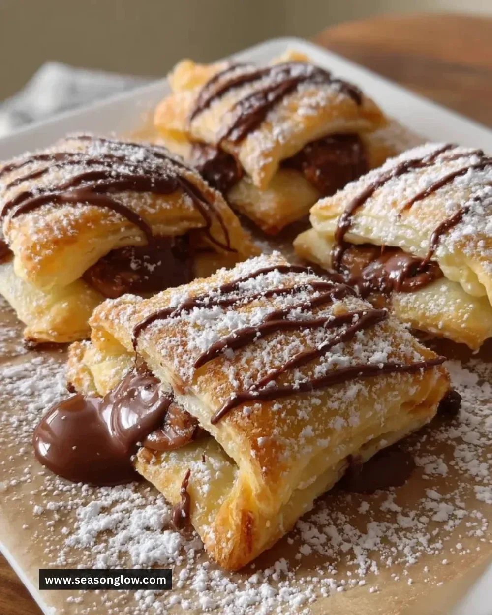 Delicious Air Fryer Snickers pastries with a golden brown crust