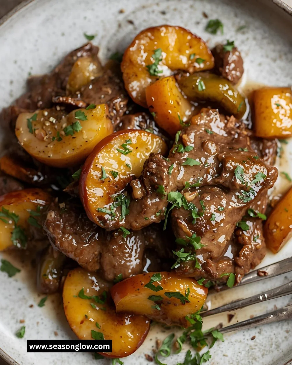 Delicious Apple Vinegar Braised Beef Short Ribs served on a plate