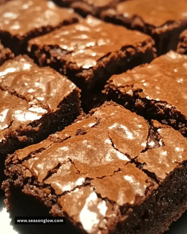 Delicious fudgy brownie squares topped with chocolate drizzle