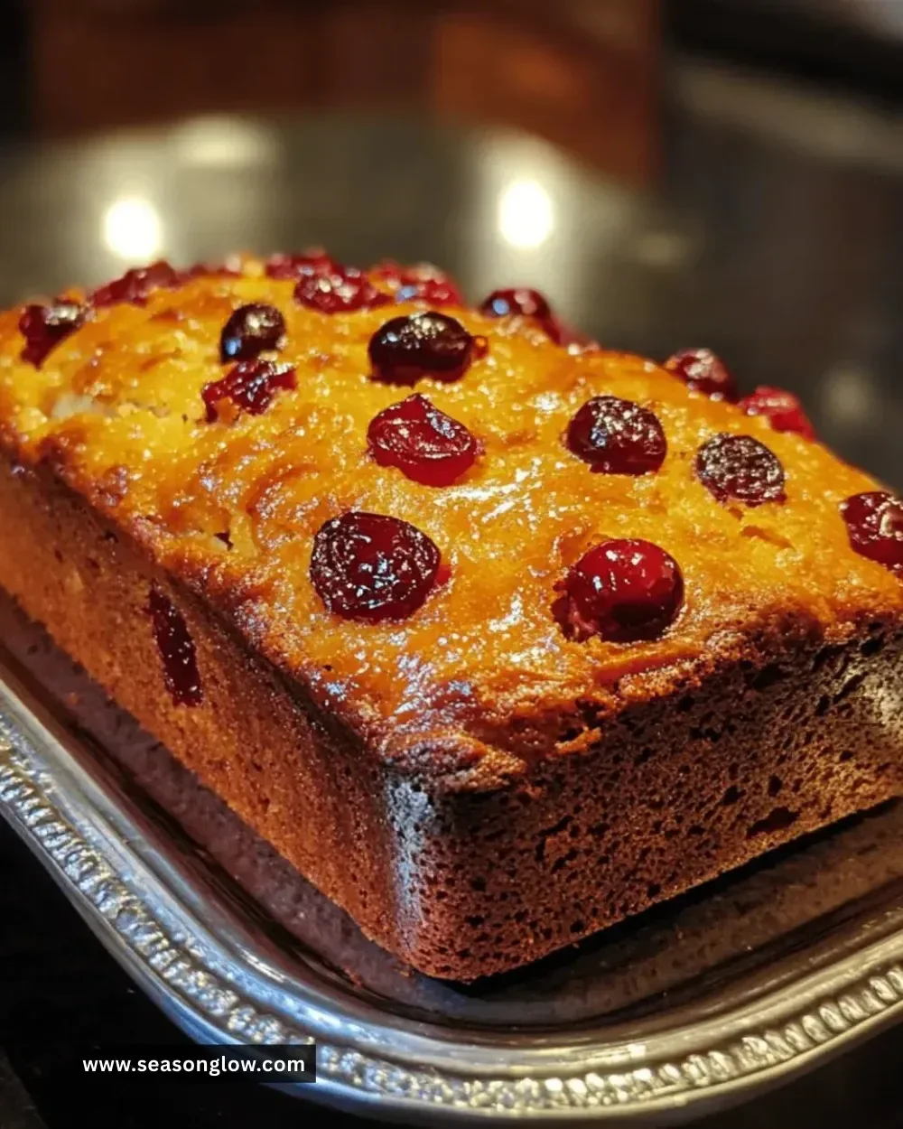 Best Festive Cranberry Orange Loaf with cranberries and orange zest