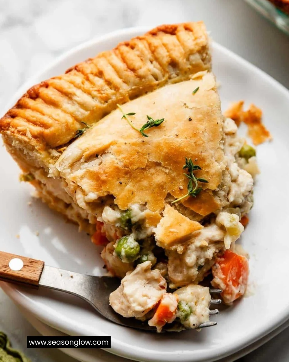Homemade Chicken Pot Pie with flaky crust and savory filling