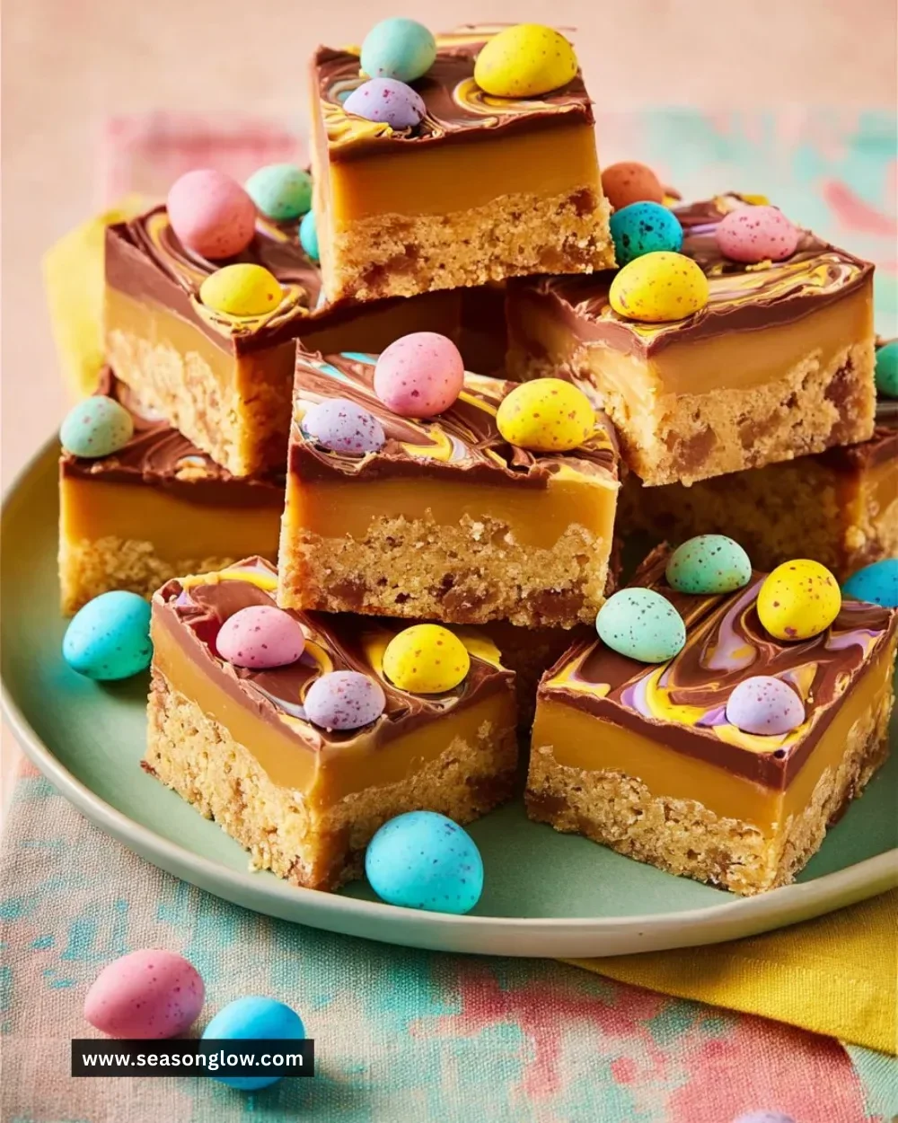 Easter Millionaire's Squares - A delicious dessert recipe perfect for Easter celebrations.