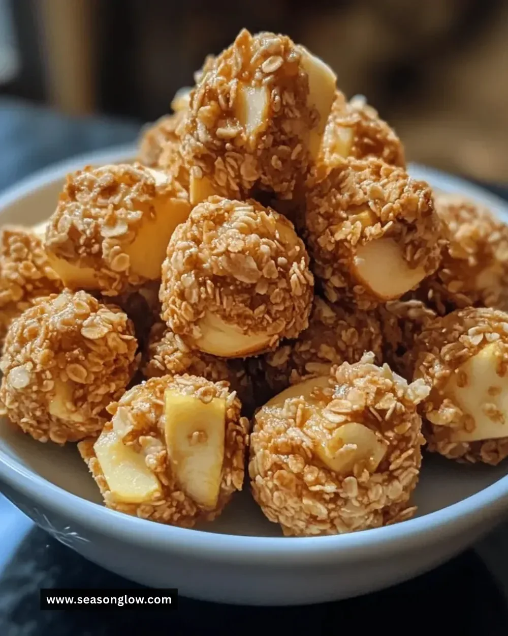 Healthy crunchy apple yogurt bites recipe for a delicious snack