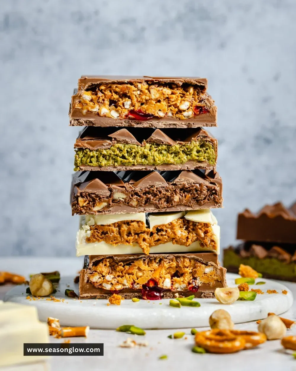 Delicious homemade Dubai chocolate bars with rich flavors and textures