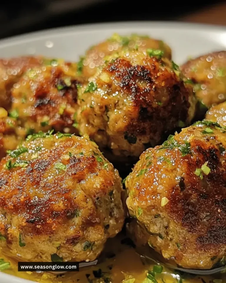 Delicious homemade roasted turkey meatballs served on a plate