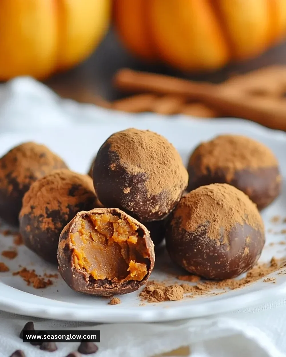 Healthy pumpkin truffles made with natural ingredients for a delicious snack
