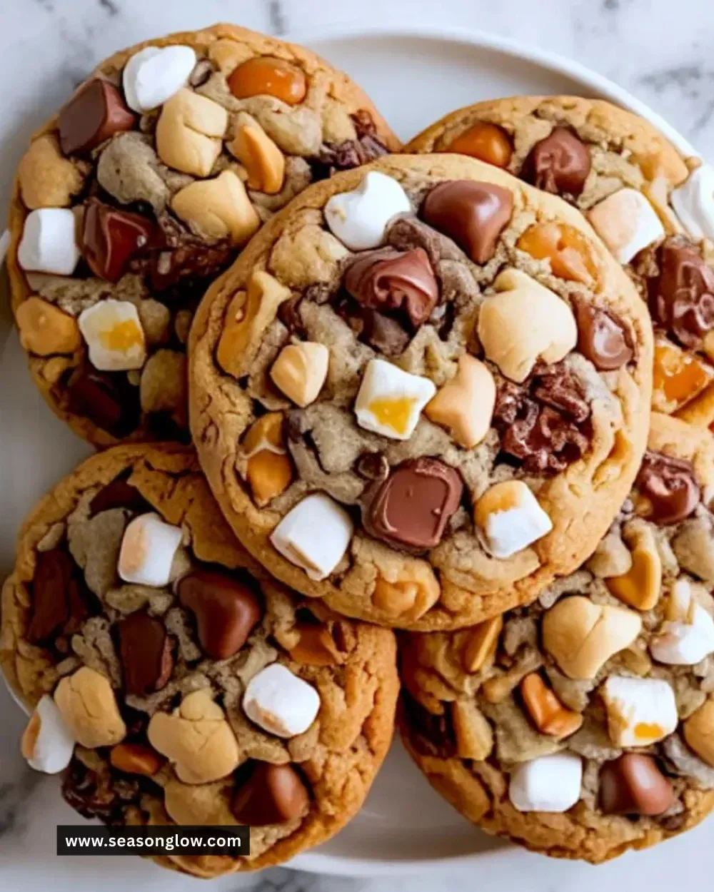 Delicious homemade kitchen sink cookies with chocolate chips and nuts