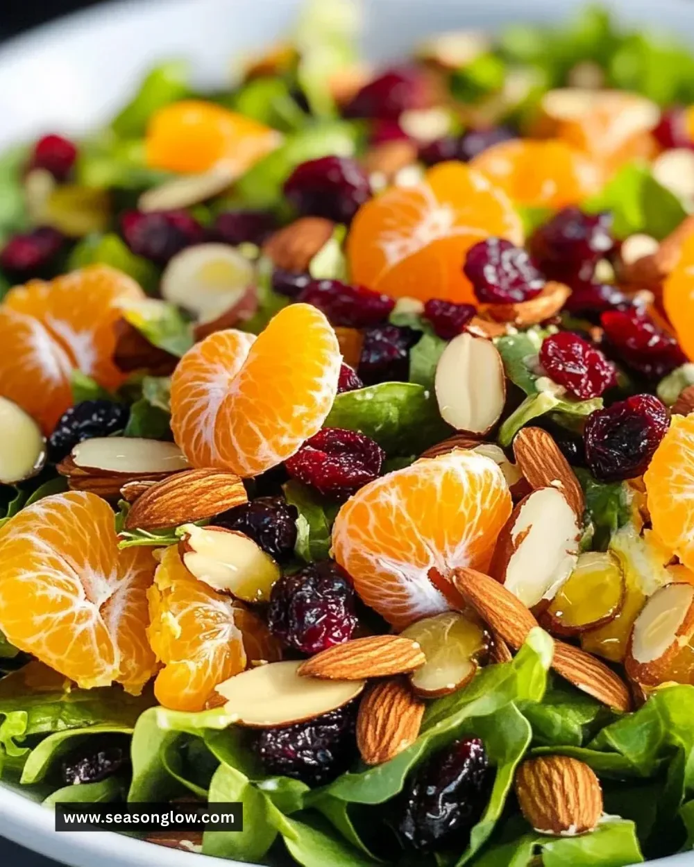 Freshly prepared Mandarin Orange Salad with vibrant natural ingredients