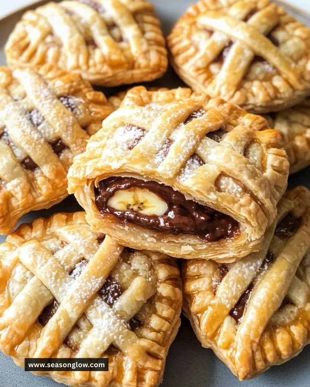 Nutella Mummy Hand Pies decorated for Halloween