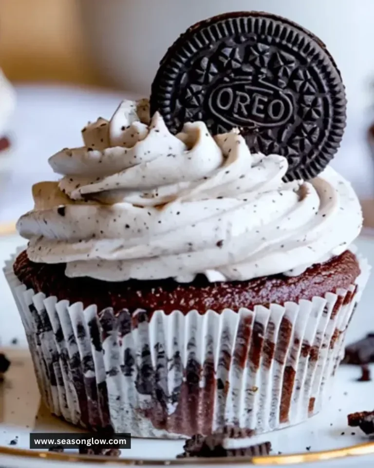 Delicious Oreo frosting topping on a chocolate cake