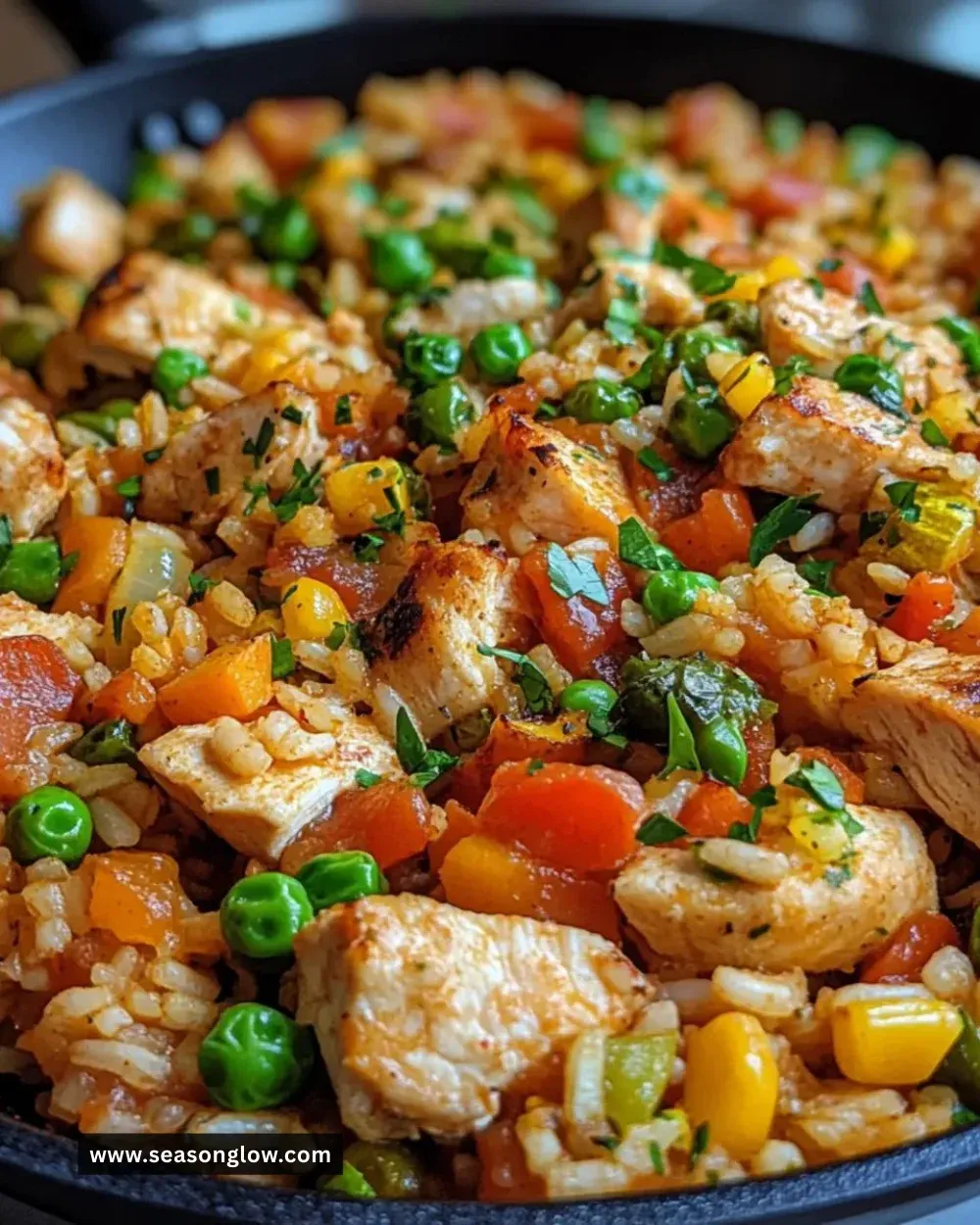 Easy Chicken & Vegetable Rice Skillet