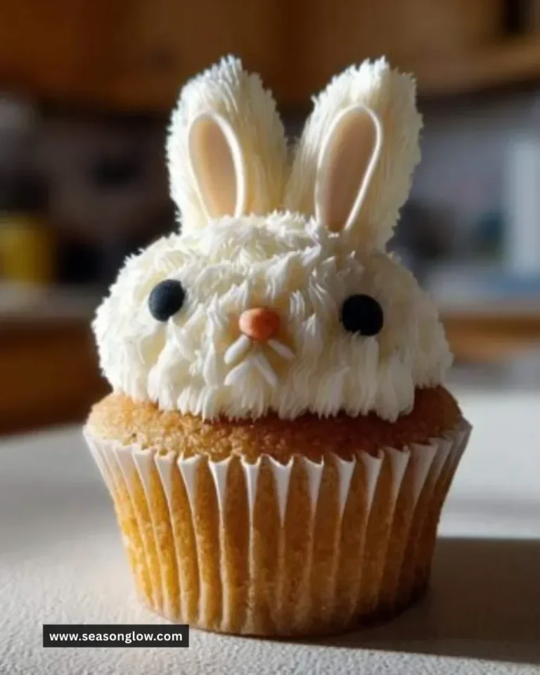 Amazing carrot cake bunny cupcakes decorated with frosting and chocolate ears