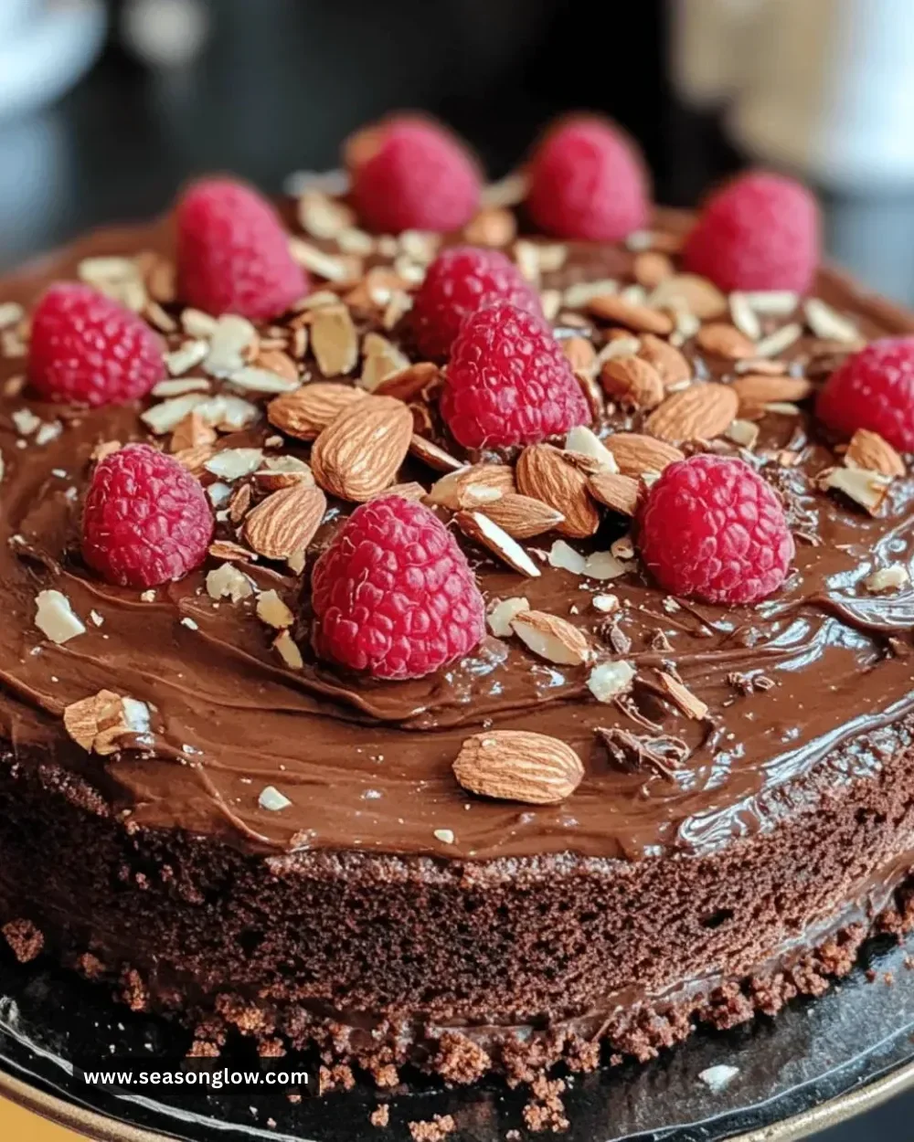 Delicious gluten-free chocolate cake made with almond flour