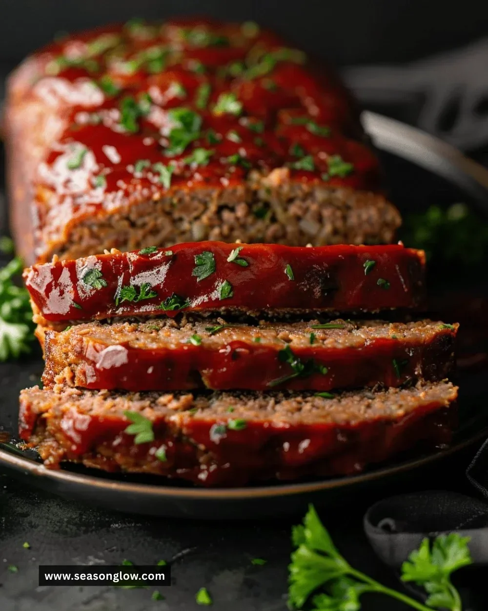 Delicious homemade meatloaf cooked to perfection