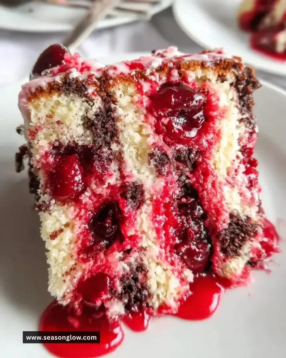 Cherry Soda Cookie Chaos Cake with colorful frosting and toppings