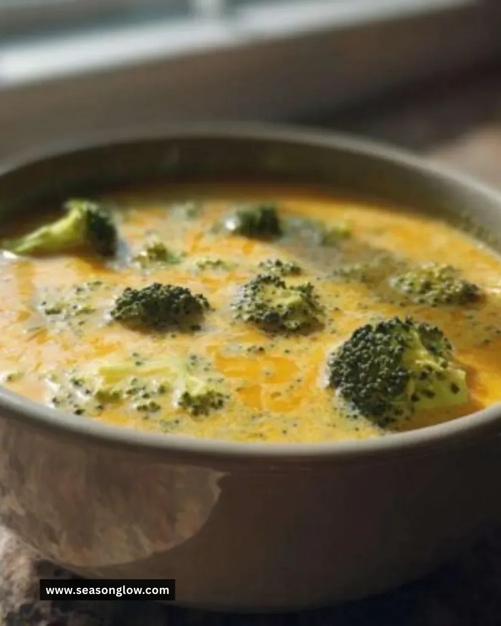 Delicious copycat Panera broccoli cheddar soup in a bowl