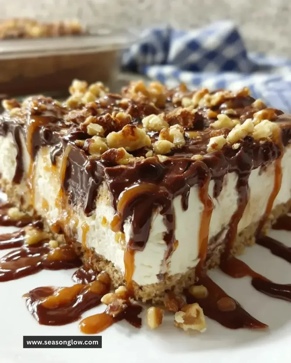 Delicious Drumstick Ice Cream Cake with layers of ice cream and crunchy cone pieces