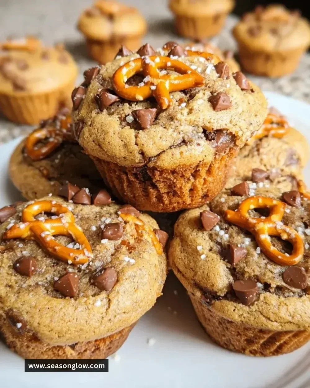 Flamin Hot Pretzel Cookie Muffins with a spicy twist on classic flavors