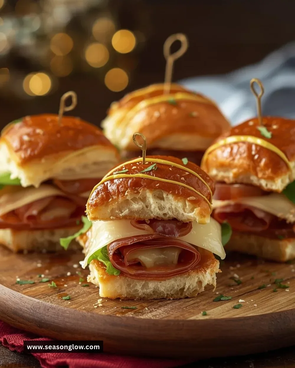 Delicious Italian Sub Sliders served with fresh ingredients and crispy bread.