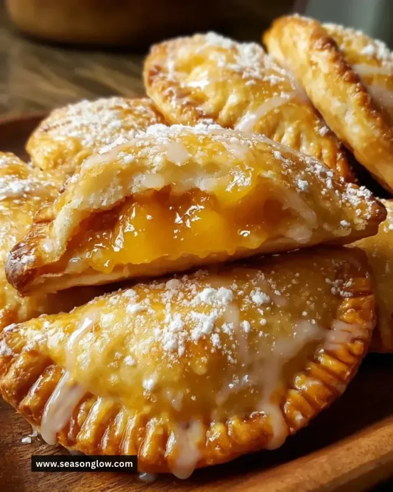 Freshly baked peach hand pies with flaky crust and delicious peach filling