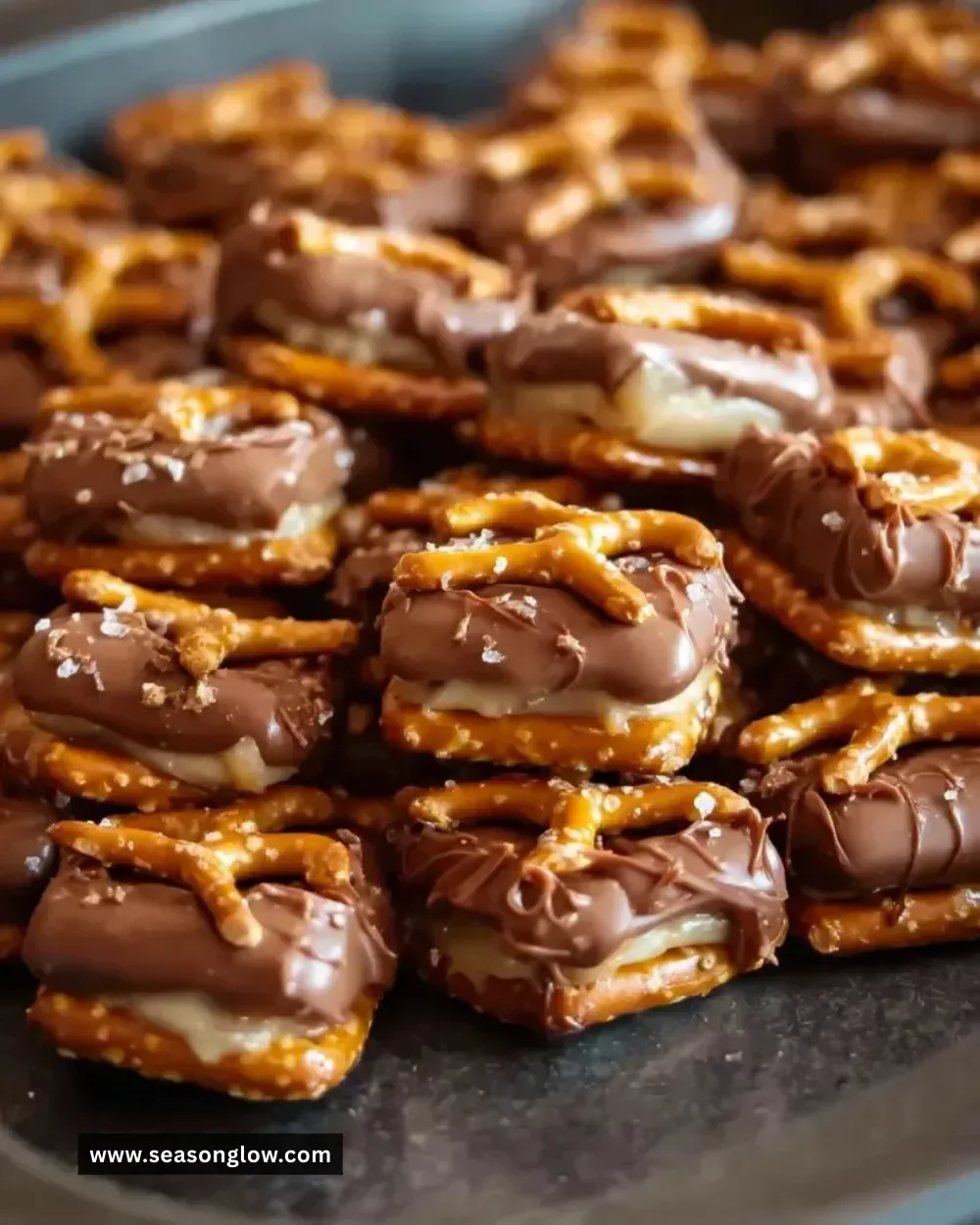 Delicious Snickers Pretzel Bites for a sweet and salty snack experience.