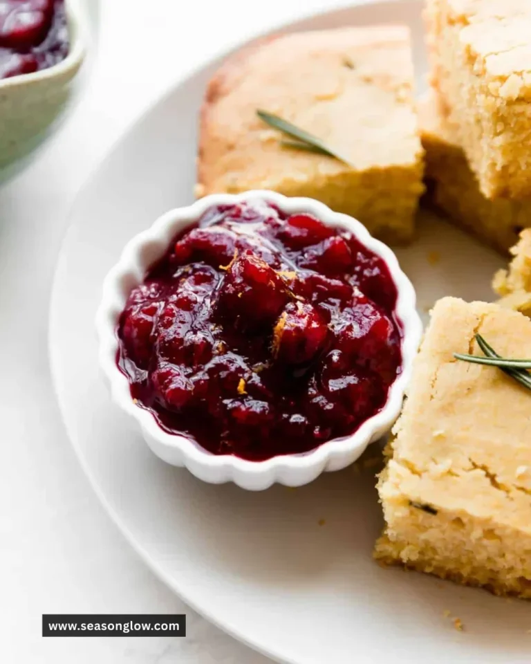 Delicious homemade 5-ingredient cranberry sauce served in a bowl.