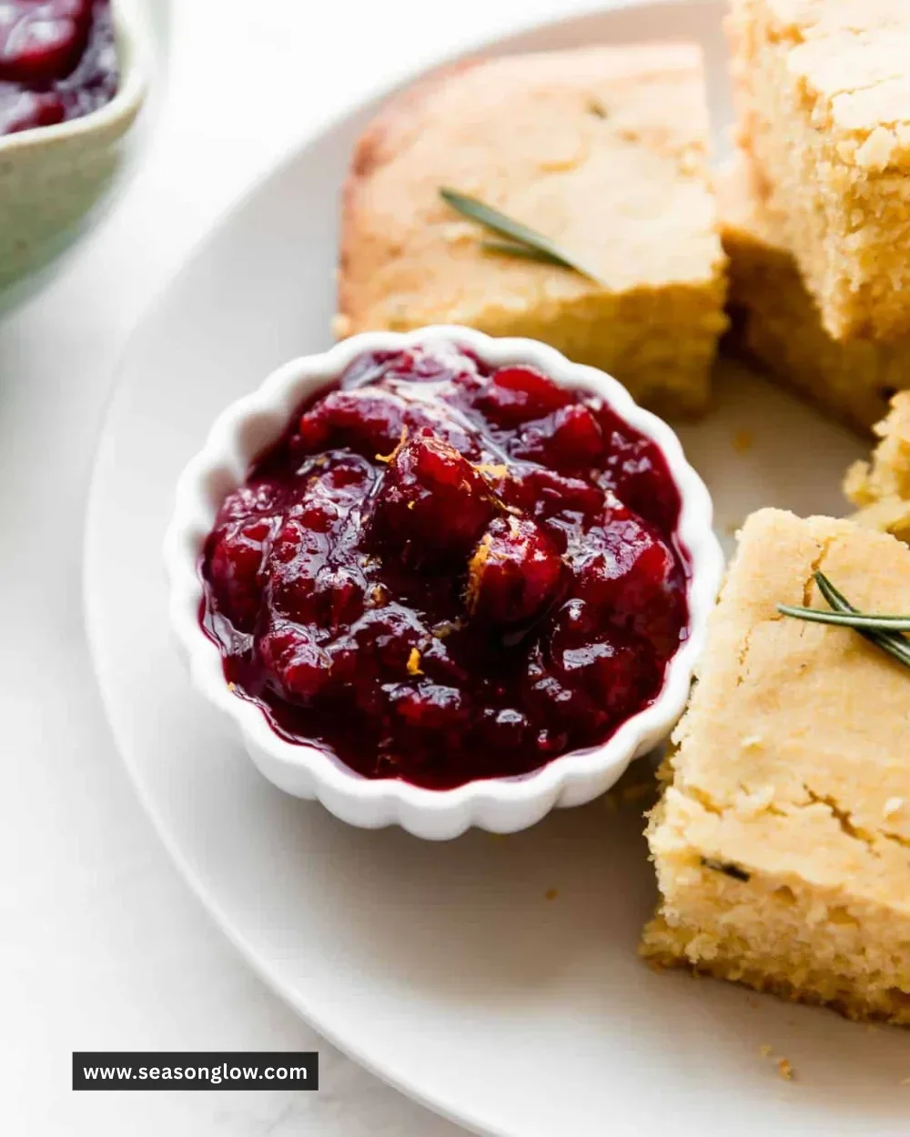 Delicious homemade 5-ingredient cranberry sauce served in a bowl.
