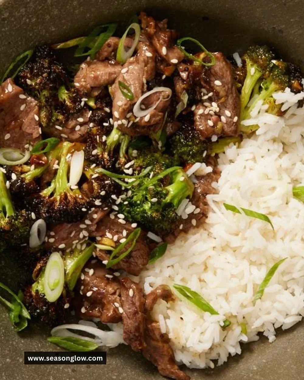 Air Fryer Beef and Broccoli dish served in a bowl