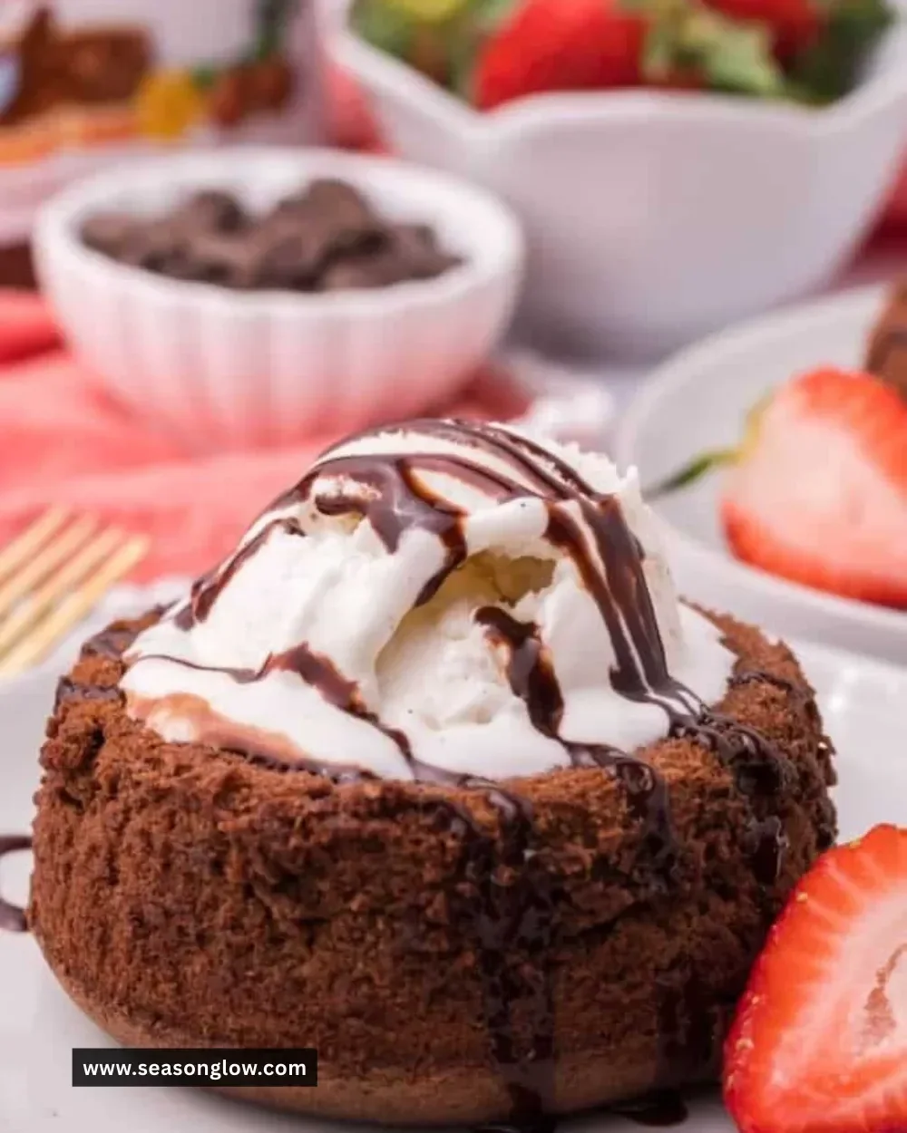 Delicious air fryer lava cakes with molten chocolate center