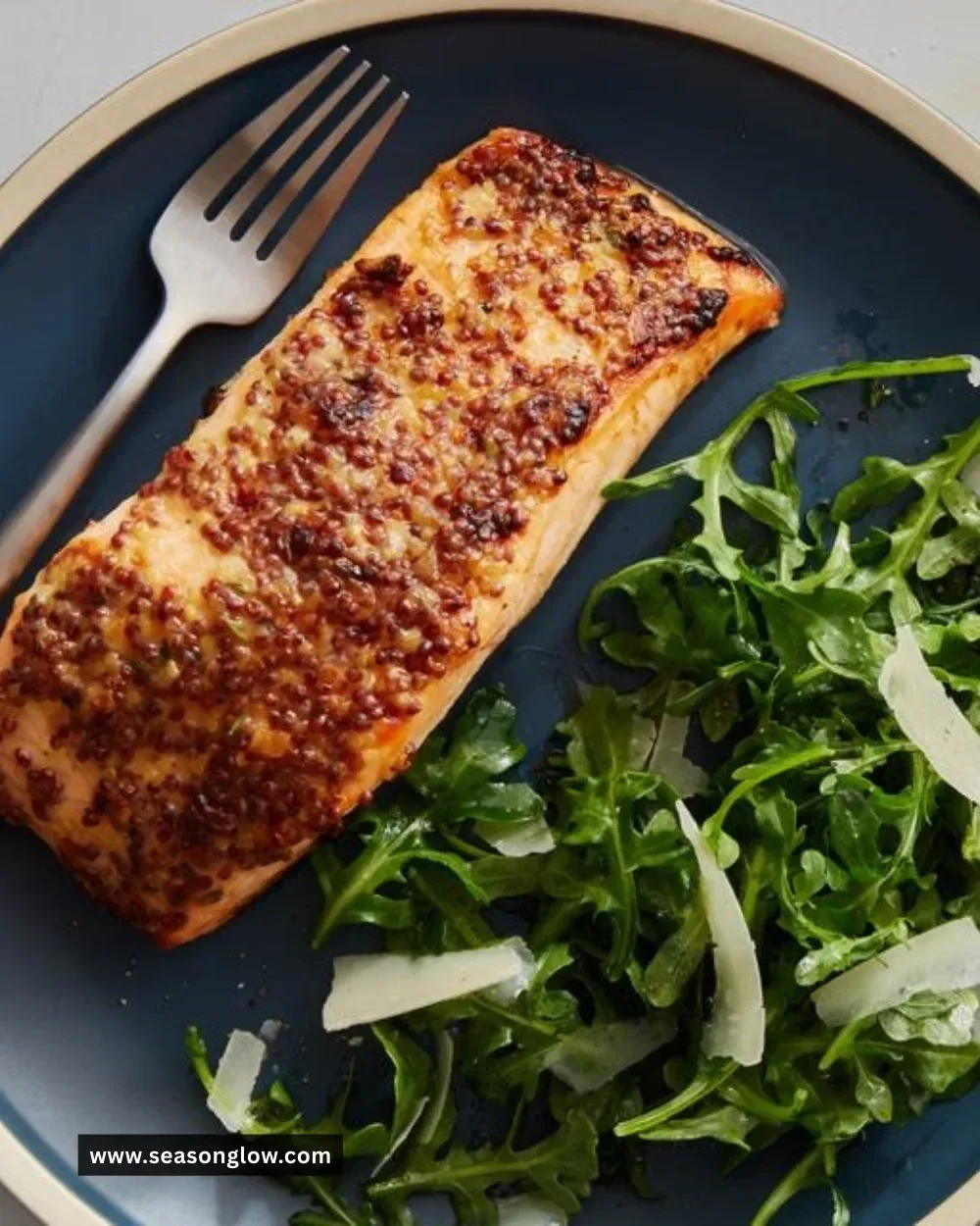 Delicious air fryer salmon served with vegetables on a plate