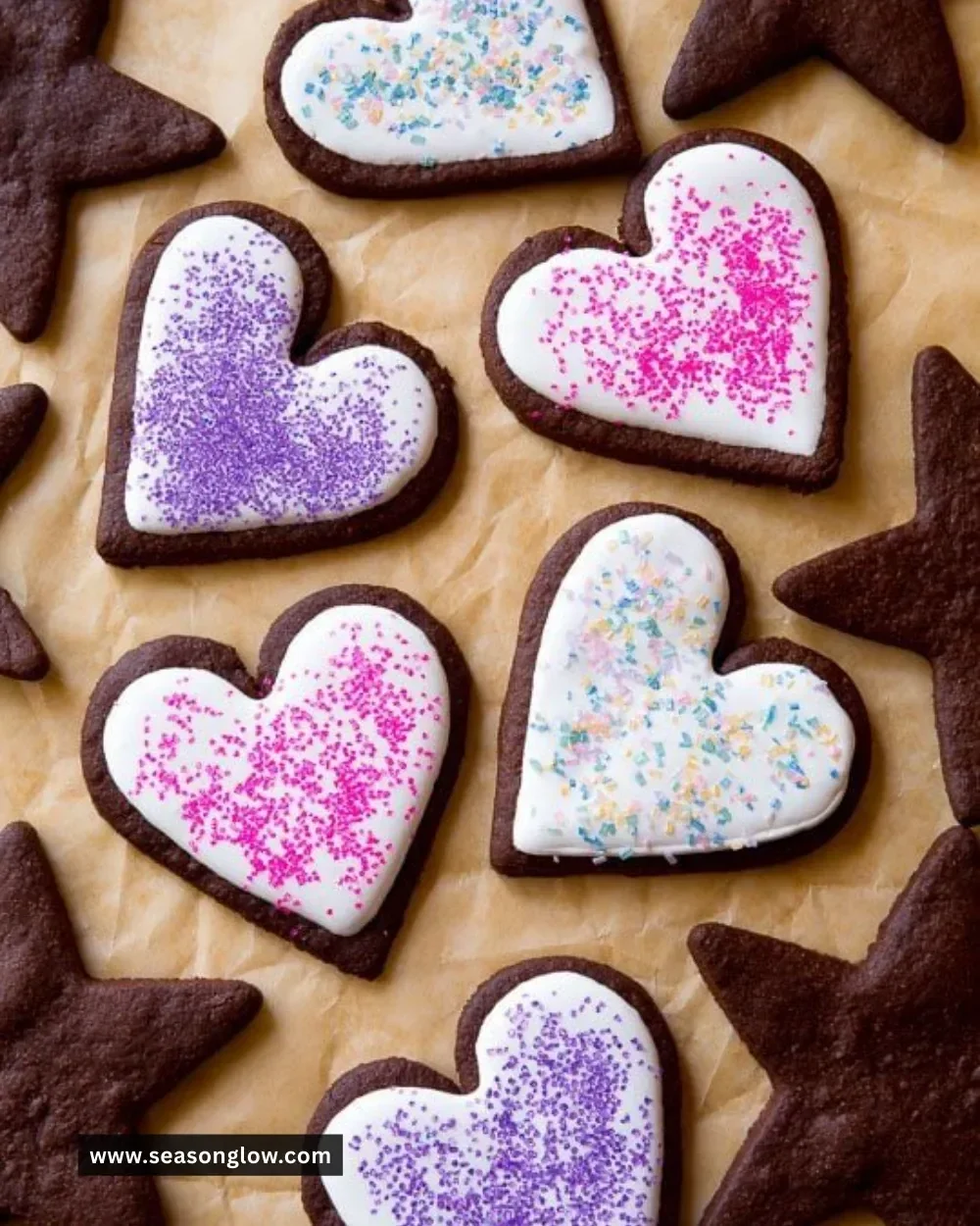 Delicious homemade chocolate sugar cookies on a plate