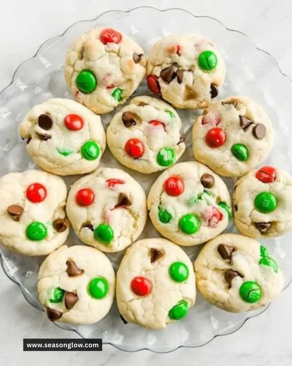 Delicious cake mix Christmas cookies decorated with festive icing and sprinkles