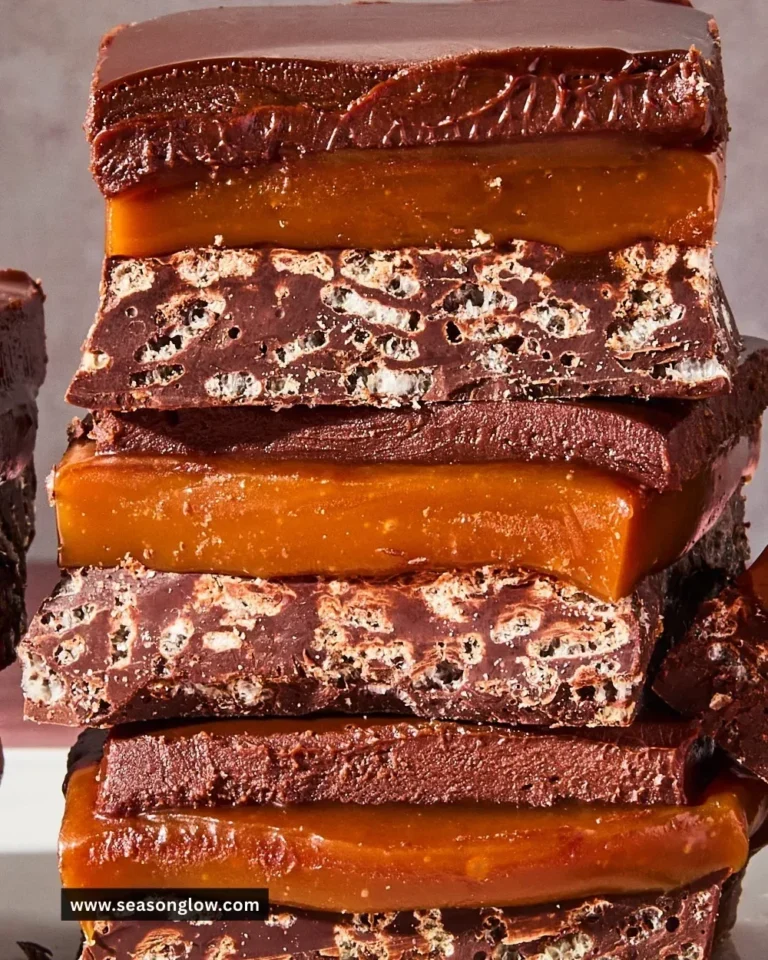 Delicious homemade Caramel Crunch Bars with crispy texture and gooey caramel