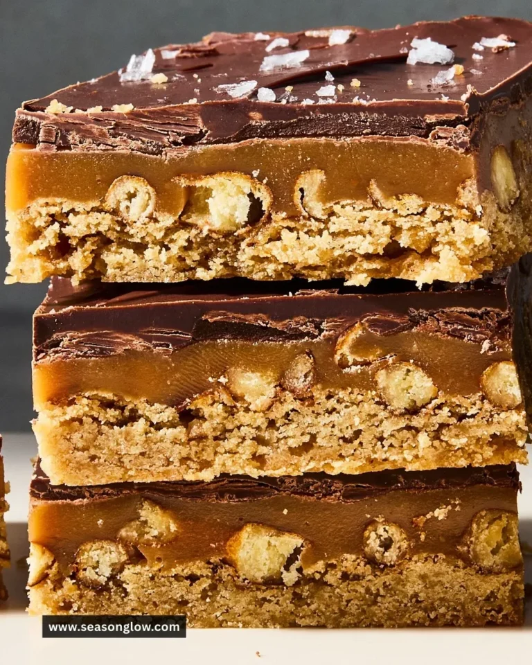 Delicious Chocolate Caramel Coffee Pretzel Bars with rich chocolate, caramel, and coffee.