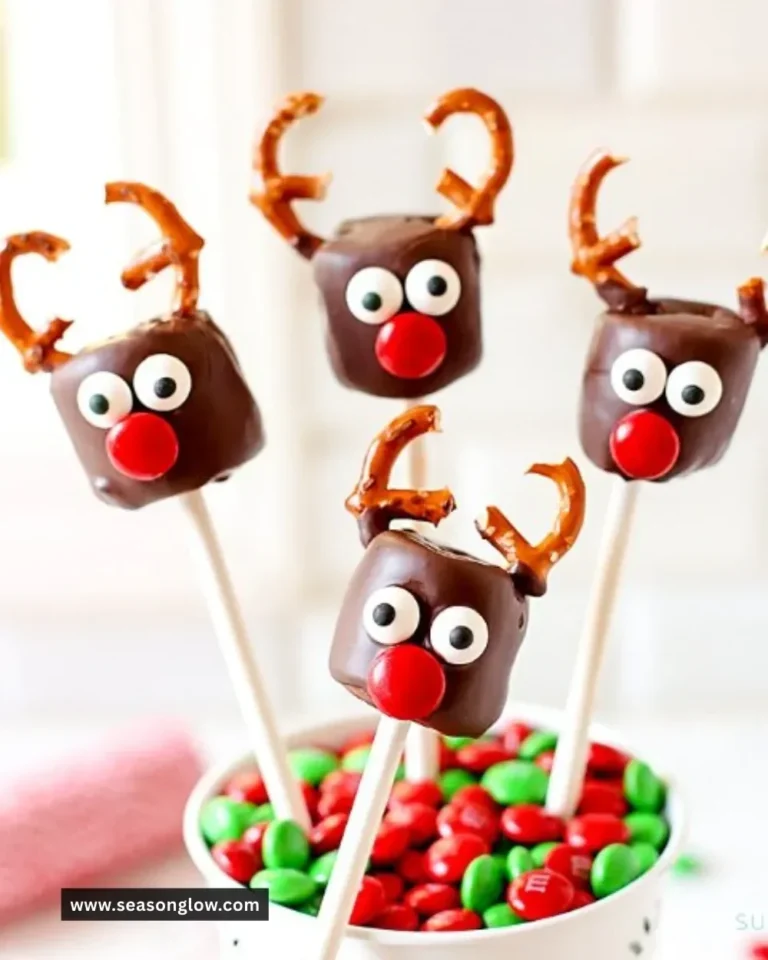 Chocolate covered marshmallow reindeer, a festive holiday treat