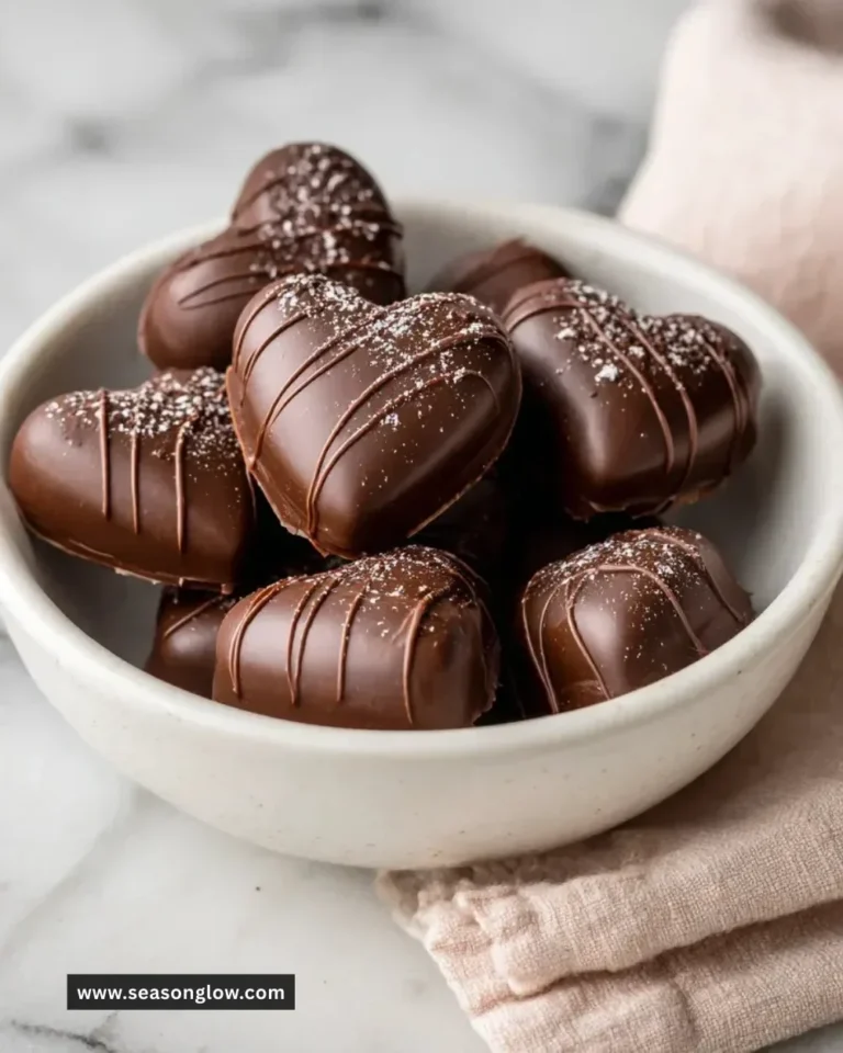 Homemade Chocolate Peanut Butter Hearts for Valentine's Day