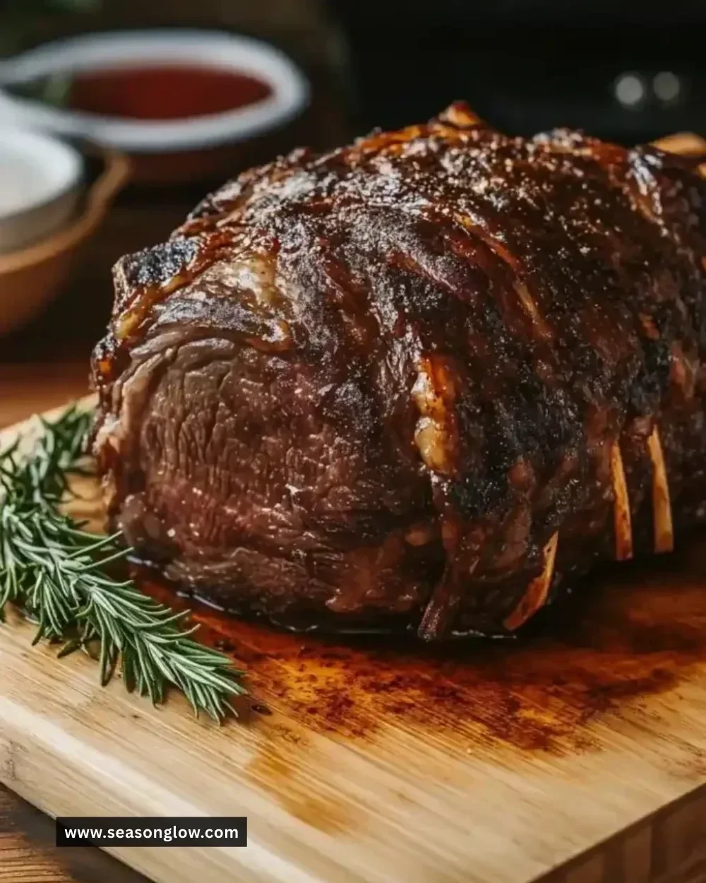 Classic Christmas Prime Rib served with seasonal sides for a festive meal.