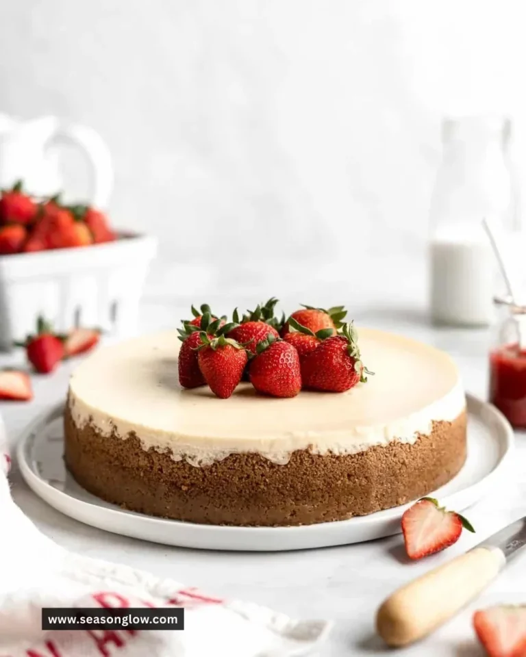 Classic New York Cheesecake slice with a buttery graham cracker crust