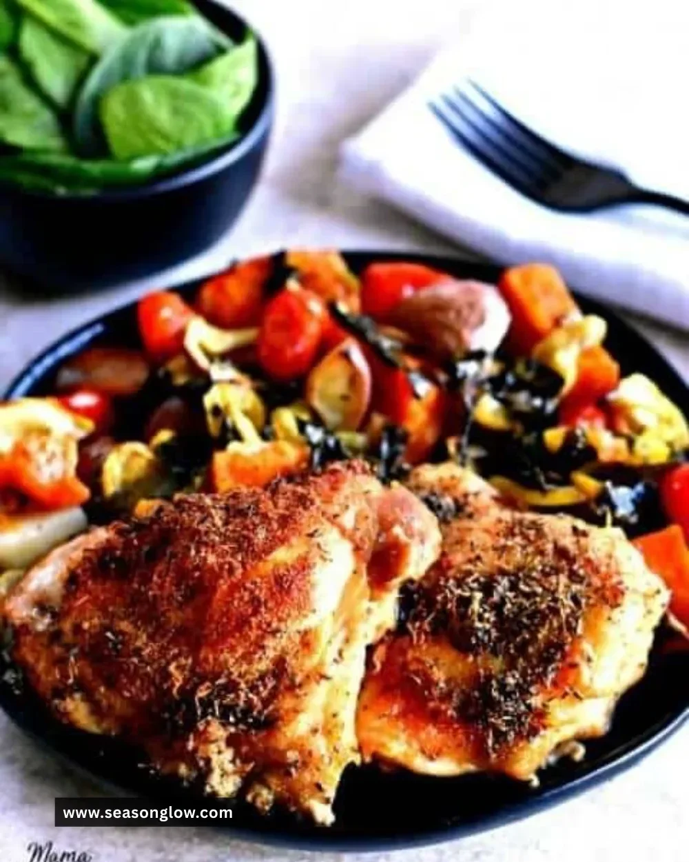 Delicious crispy chicken thighs cooked in one pot for a quick and easy meal