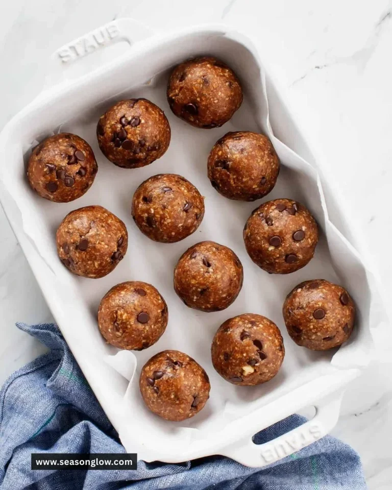 Healthy homemade energy balls made with nuts, seeds, and dried fruits