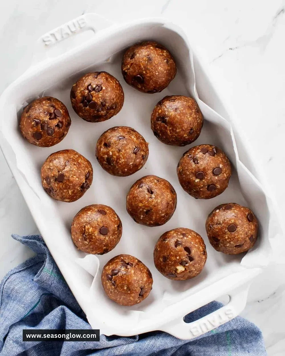 Healthy homemade energy balls made with nuts, seeds, and dried fruits
