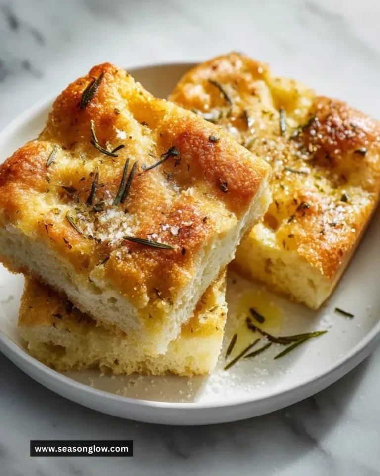 Fluffy mini focaccia bread garnished with herbs and olive oil