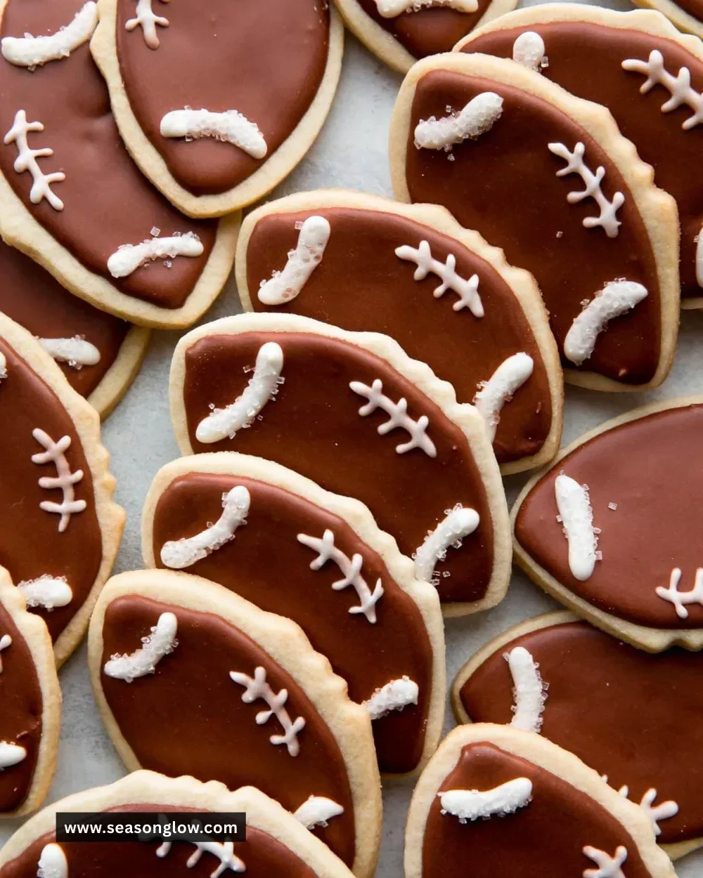 Deliciously decorated football cookies for game day celebrations