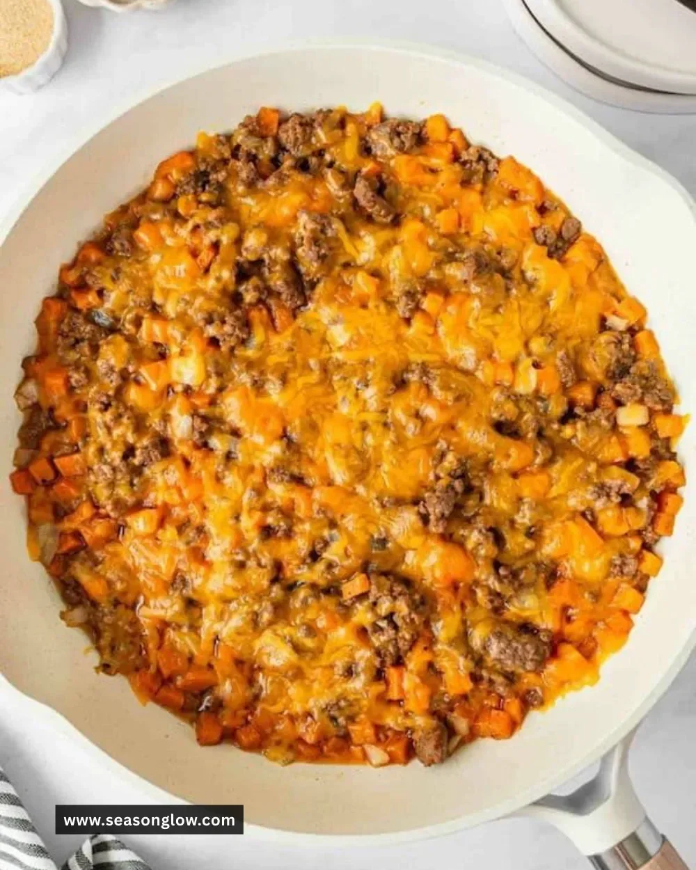 Delicious ground beef and sweet potato dish, perfect for a nutritious meal.