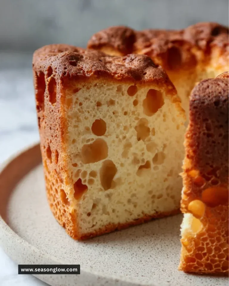 Delicious Honeycomb Cake with golden layers and a honey drizzle